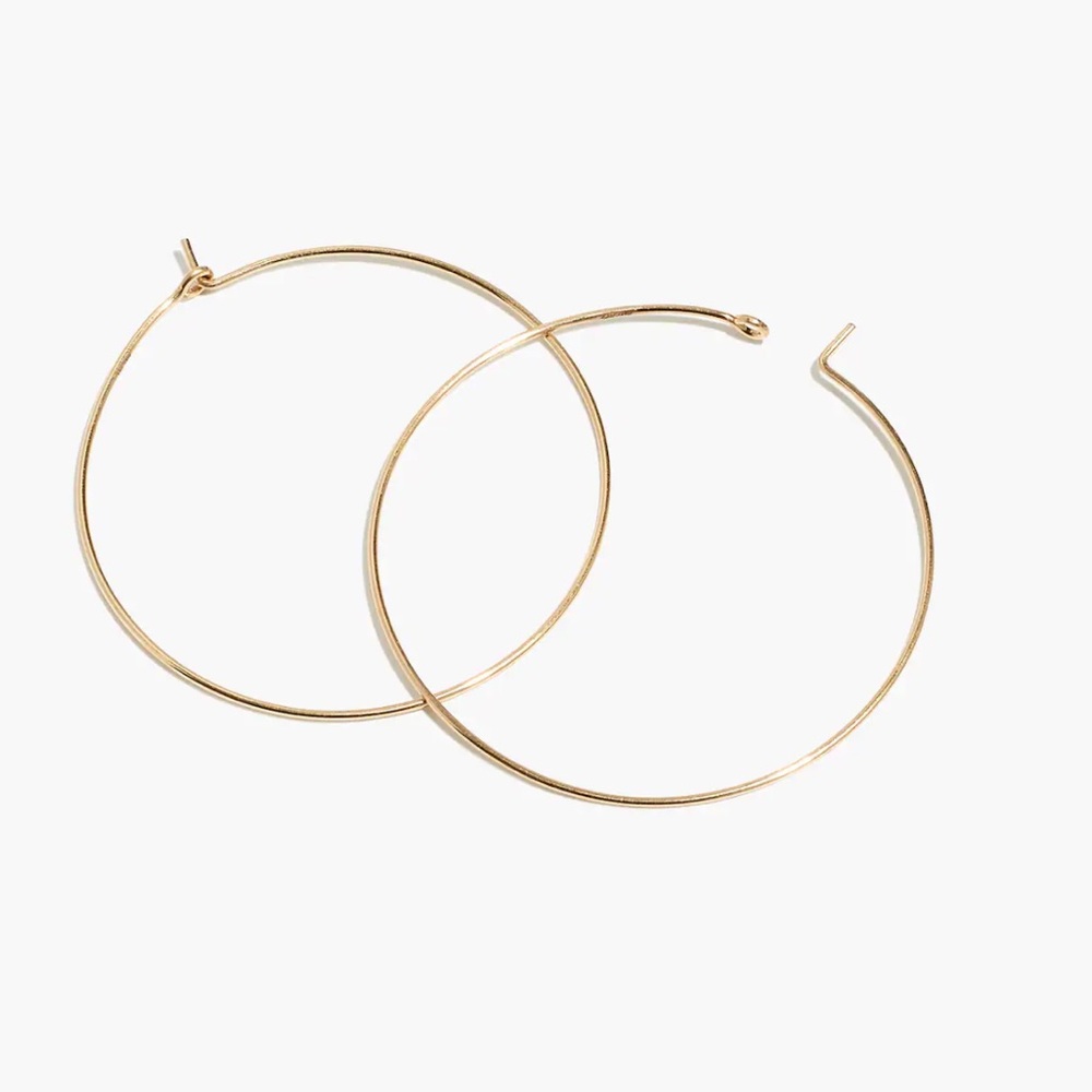 Madewell Demi-Fine 14k Gold-Filled Large Hoop Earrings